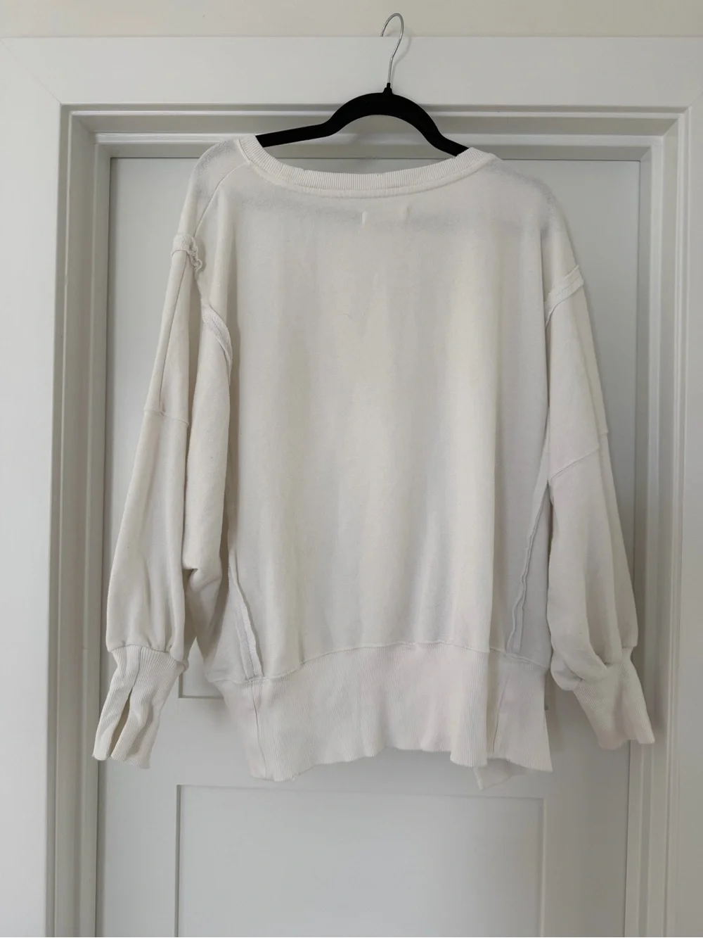We The Free White Distressed Oversized Sweatshirt - Picture 6 of 9